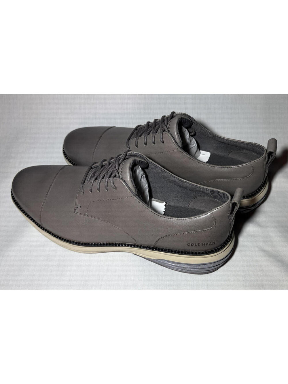 Cole Haan Grand 360 Men's Gray Leather Lace-Up Oxford Dress Shoes 10.5 M